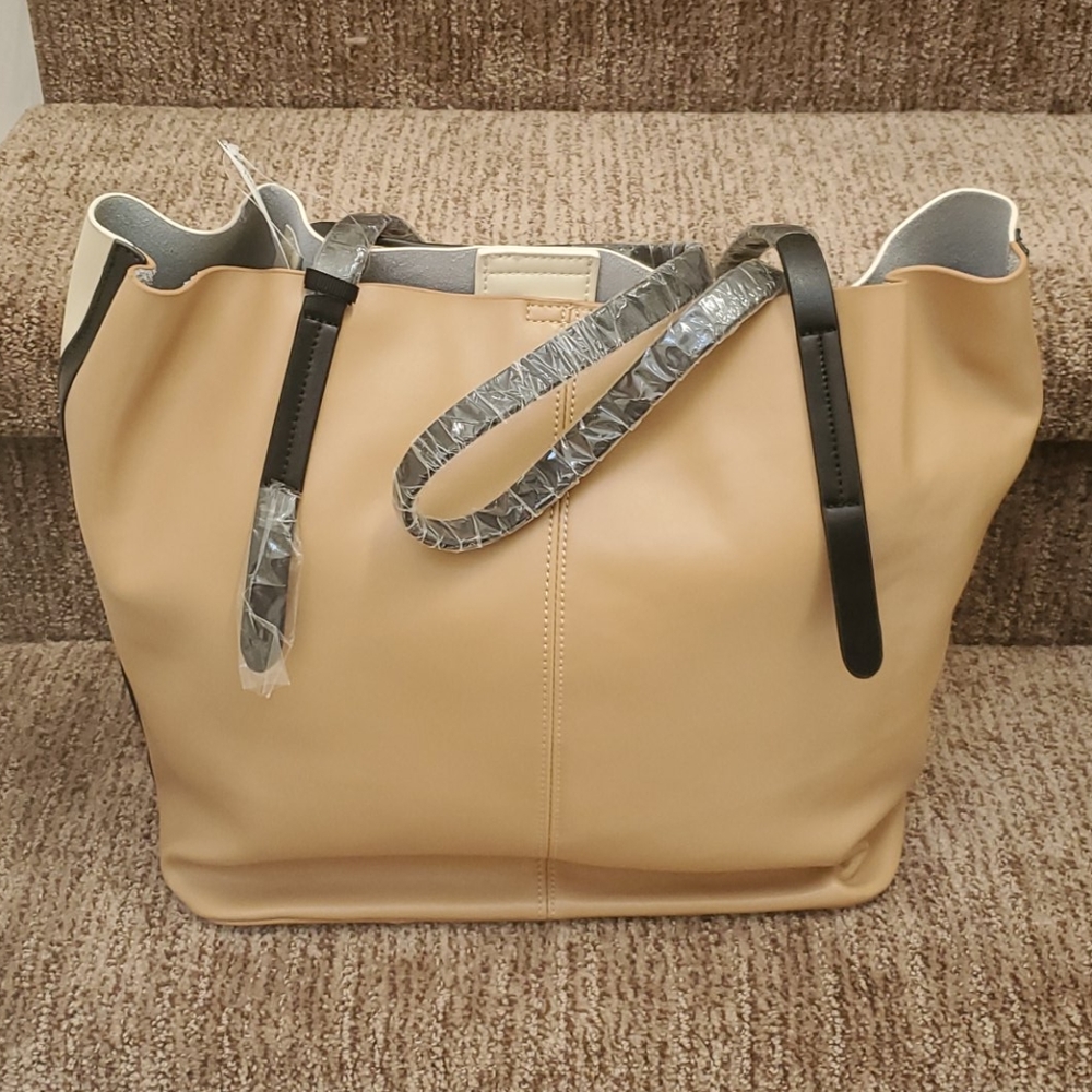 KC Jagger Smooth Colorblock Leather Tote Bag